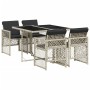 Garden dining set 5 pieces with light gray synthetic rattan cushions by , Garden sets - Ref: Foro24-3210719, Price: 277,07 €,...