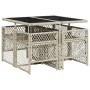 Garden dining set 5 pieces with light gray synthetic rattan cushions by , Garden sets - Ref: Foro24-3210719, Price: 277,07 €,...
