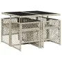 Garden dining set 5 pieces with light gray synthetic rattan cushions by , Garden sets - Ref: Foro24-3210719, Price: 332,81 €,...
