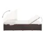 Lounger for 2 people with brown synthetic rattan cushion by vidaXL, Outdoor beds - Ref: Foro24-310234, Price: 446,72 €, Disco...