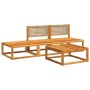 Solid acacia wood garden sofa set with 4 cushions. by , Garden sets - Ref: Foro24-3278935, Price: 342,36 €, Discount: %