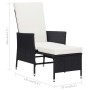 2-piece garden furniture set and black synthetic rattan cushions by vidaXL, Garden sets - Ref: Foro24-310231, Price: 110,18 €...