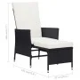 2-piece garden furniture set and black synthetic rattan cushions by vidaXL, Garden sets - Ref: Foro24-310231, Price: 108,23 €...