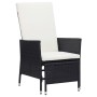 Sillón reclinable de jardín con cojines ratán sintético negro de vidaXL, Sillas de jardín - Ref: Foro24-310228, Precio: 131,7...