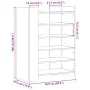 Mueble zapatero madera ingeniería roble Sonoma 74,5x37,5x100 cm de , Zapateros y organizadores de calzado - Ref: Foro24-84843...
