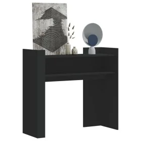 Black engineered wood console table 100x35x90 cm by , Side tables - Ref: Foro24-848466, Price: 65,40 €, Discount: %