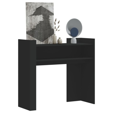 Black engineered wood console table 100x35x90 cm by , Side tables - Ref: Foro24-848466, Price: 66,40 €, Discount: %