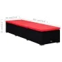 Tumbona con cojín y mesita de ratán sintético rojo de vidaXL, Tumbonas - Ref: Foro24-310226, Precio: 230,61 €, Descuento: %