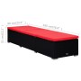 Tumbona con cojín y mesita de ratán sintético rojo by vidaXL, Loungers - Ref: Foro24-310226, Price: 183,50 €, Discount: %