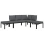 Gartensofagarnitur mit Kissen, 4-teilig, Schwarz, aus Aluminium von , Gartensets - Ref: Foro24-3283692, Preis: 557,89 €, Raba...