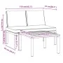 Gartensofagarnitur mit Kissen, 2-teilig, Schwarz, aus Aluminium von , Gartensets - Ref: Foro24-3283703, Preis: 249,15 €, Raba...