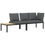 Garden sofa set with cushions 2 pieces black aluminum by , Garden sets - Ref: Foro24-3283684, Price: 330,49 €, Discount: %