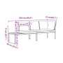 Garden sofa set with cushions 2 pieces black aluminum by , Garden sets - Ref: Foro24-3283684, Price: 339,71 €, Discount: %