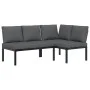 Gartensofagarnitur mit Kissen, 2-teilig, Schwarz, Aluminium von , Gartensets - Ref: Foro24-3283686, Preis: 369,07 €, Rabatt: %