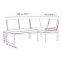 Garden sofa set with cushions 2 pieces black aluminum by , Garden sets - Ref: Foro24-3283686, Price: 366,03 €, Discount: %