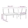 Gartensofagarnitur mit Kissen, 2-teilig, Schwarz, Aluminium von , Gartensets - Ref: Foro24-3283686, Preis: 369,07 €, Rabatt: %