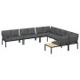Garden sofa set with cushions, 6 pieces, black aluminum by , Garden sets - Ref: Foro24-3283690, Price: 1,00 €, Discount: %