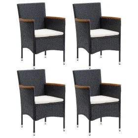 Garden dining chairs 4 units black synthetic rattan by vidaXL, Garden chairs - Ref: Foro24-310566, Price: 221,16 €, Discount: %