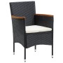 Garden dining chairs 4 units black synthetic rattan by vidaXL, Garden chairs - Ref: Foro24-310566, Price: 194,28 €, Discount: %