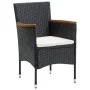 Garden dining chairs 4 units black synthetic rattan by vidaXL, Garden chairs - Ref: Foro24-310566, Price: 221,16 €, Discount: %