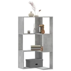 Corner shelf 3 levels gray wood concrete 50x50x102 cm by , Bookcases and shelves - Ref: Foro24-852594, Price: 53,13 €, Discou...