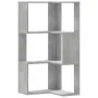 Corner shelf 3 levels gray wood concrete 50x50x102 cm by , Bookcases and shelves - Ref: Foro24-852594, Price: 52,95 €, Discou...