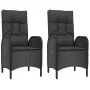 Gartenstühle 2 Einheiten aus schwarzem synthetischem Rattan von vidaXL, Gartenstühle - Ref: Foro24-310561, Preis: 233,22 €, R...