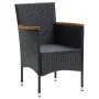 Garden dining chairs 4 units black synthetic rattan by vidaXL, Garden chairs - Ref: Foro24-310566, Price: 221,16 €, Discount: %