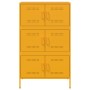 Aparador de acero amarillo mostaza 68x39x113 cm