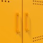 Aparador de acero amarillo mostaza 68x39x113 cm