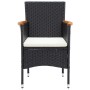 Garden dining chairs 4 units black synthetic rattan by vidaXL, Garden chairs - Ref: Foro24-310566, Price: 194,28 €, Discount: %