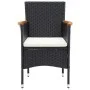 Garden dining chairs 4 units black synthetic rattan by vidaXL, Garden chairs - Ref: Foro24-310566, Price: 221,16 €, Discount: %