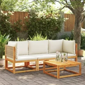 Garden sofa set with 3 pieces, solid acacia wood, and cushions. by , Garden sets - Ref: Foro24-3278923, Price: 360,97 €, Disc...