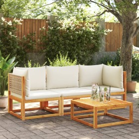 Gartensofagarnitur mit 3-teiligen massiven Akazienholz-Sofas und Kissen. von , Gartensets - Ref: Foro24-3278923, Preis: 365,2...