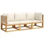 Garden sofa set with 3 pieces, solid acacia wood, and cushions. by , Garden sets - Ref: Foro24-3278923, Price: 360,97 €, Disc...