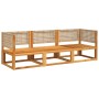 Garden sofa set with 3 pieces, solid acacia wood, and cushions. by , Garden sets - Ref: Foro24-3278923, Price: 365,24 €, Disc...