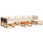 Garden sofa set with 8 pieces, solid acacia wood, and cushions. by , Garden sets - Ref: Foro24-3278891, Price: 730,79 €, Disc...