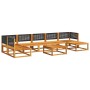 Garden sofa set with 8 pieces, solid acacia wood, and cushions. by , Garden sets - Ref: Foro24-3278891, Price: 730,79 €, Disc...