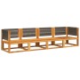 Solid acacia wood garden sofa set with 4 cushions. by , Outdoor sofas - Ref: Foro24-3278832, Price: 483,84 €, Discount: %
