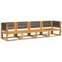 Solid acacia wood garden sofa set with 4 cushions. by , Outdoor sofas - Ref: Foro24-3278832, Price: 475,14 €, Discount: %