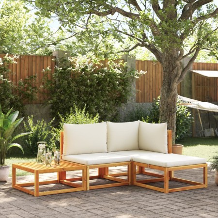 Gartensofagarnitur mit 4-teiligen Kissen aus massivem Akazienholz. von , Gartensets - Ref: Foro24-3278916, Preis: 368,75 €, R...