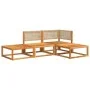 Solid acacia wood garden sofa set with 4 cushions. by , Garden sets - Ref: Foro24-3278916, Price: 364,94 €, Discount: %