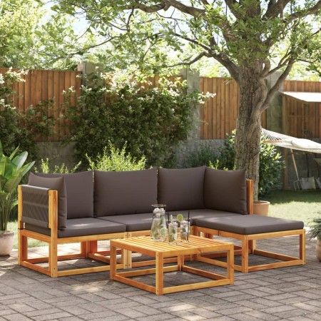 Gartensofagarnitur mit 5-teiligen Kissen Massivholz Akazie von , Outdoor-Sofas - Ref: Foro24-3278826, Preis: 495,47 €, Rabatt: %