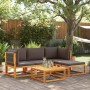 Gartensofagarnitur mit 5-teiligen Kissen Massivholz Akazie von , Outdoor-Sofas - Ref: Foro24-3278826, Preis: 495,47 €, Rabatt: %