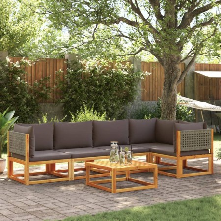 Set de sofás de jardín con cojines 6 pzas madera maciza acacia de , Conjuntos de jardín - Ref: Foro24-3278898, Precio: 610,34...