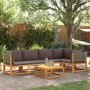 Set de sofás de jardín con cojines 6 pzas madera maciza acacia de , Conjuntos de jardín - Ref: Foro24-3278898, Precio: 610,34...