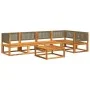 Garden sofa set with 6 pieces, solid acacia wood, and cushions. by , Garden sets - Ref: Foro24-3278898, Price: 610,61 €, Disc...