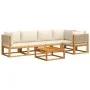Gartensofagarnitur mit 6-teiligen Kissen aus massivem Akazienholz. von , Gartensets - Ref: Foro24-3278921, Preis: 656,53 €, R...