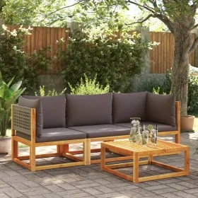 Gartensofagarnitur mit 3-teiligen massiven Akazienholz-Sofas und Kissen. von , Gartensets - Ref: Foro24-3278900, Preis: 334,6...