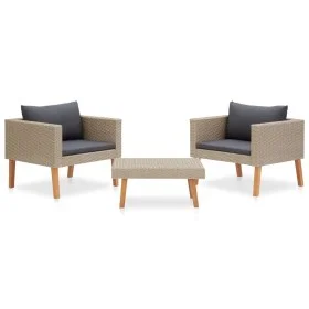 3-piece garden furniture set and beige synthetic rattan cushions by vidaXL, Garden sets - Ref: Foro24-310217, Price: 206,24 €...